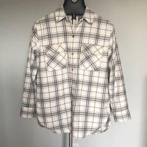 Abercrombie & Fitch Oversized Plaid Button Up Flannel Shirt Sz S